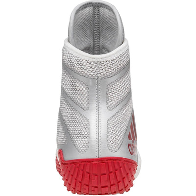 Adidas adiZero Varner Wrestling Shoes (Silver / Red / Red)