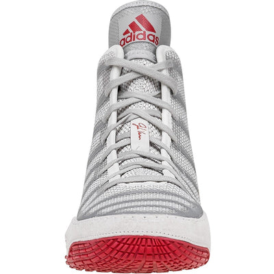 Adidas adiZero Varner Wrestling Shoes (Silver / Red / Red)