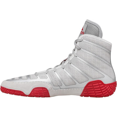 Adidas adiZero Varner Wrestling Shoes (Silver / Red / Red)