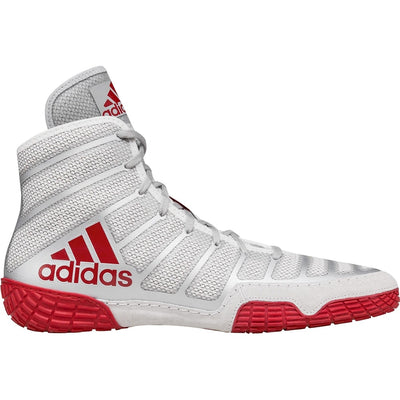 Adidas adiZero Varner Wrestling Shoes (Silver / Red / Red)