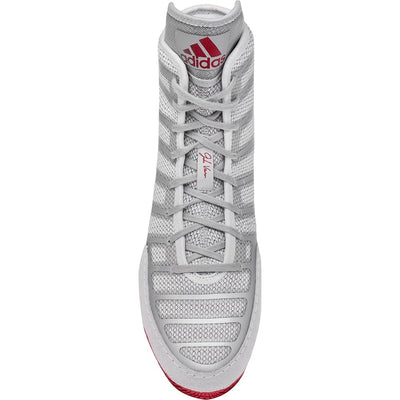 Adidas adiZero Varner Wrestling Shoes (Silver / Red / Red)