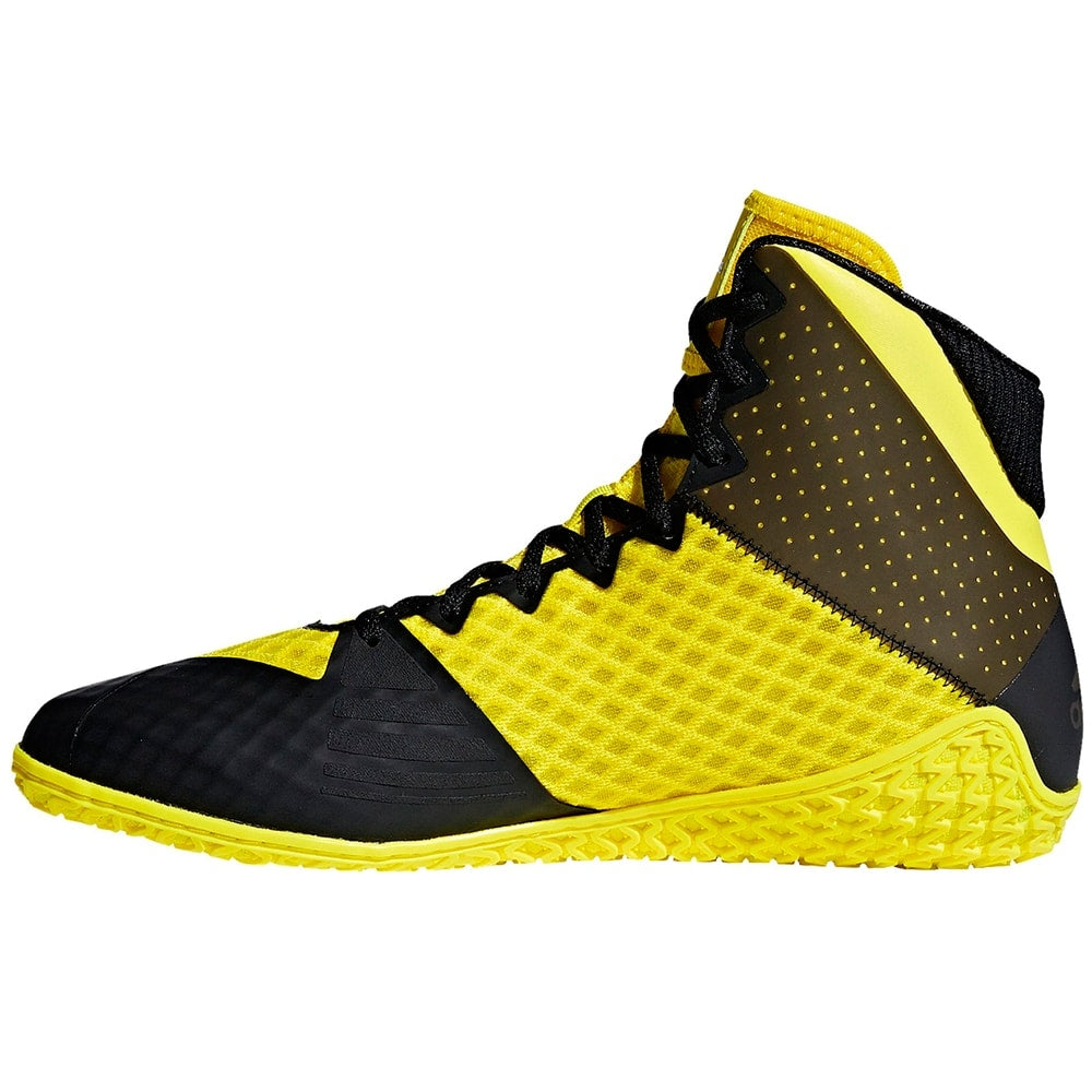 Adidas Mat Wizard Wrestling Shoes (Yellow Black), Adidas Wrestling Shoes  With Zipper