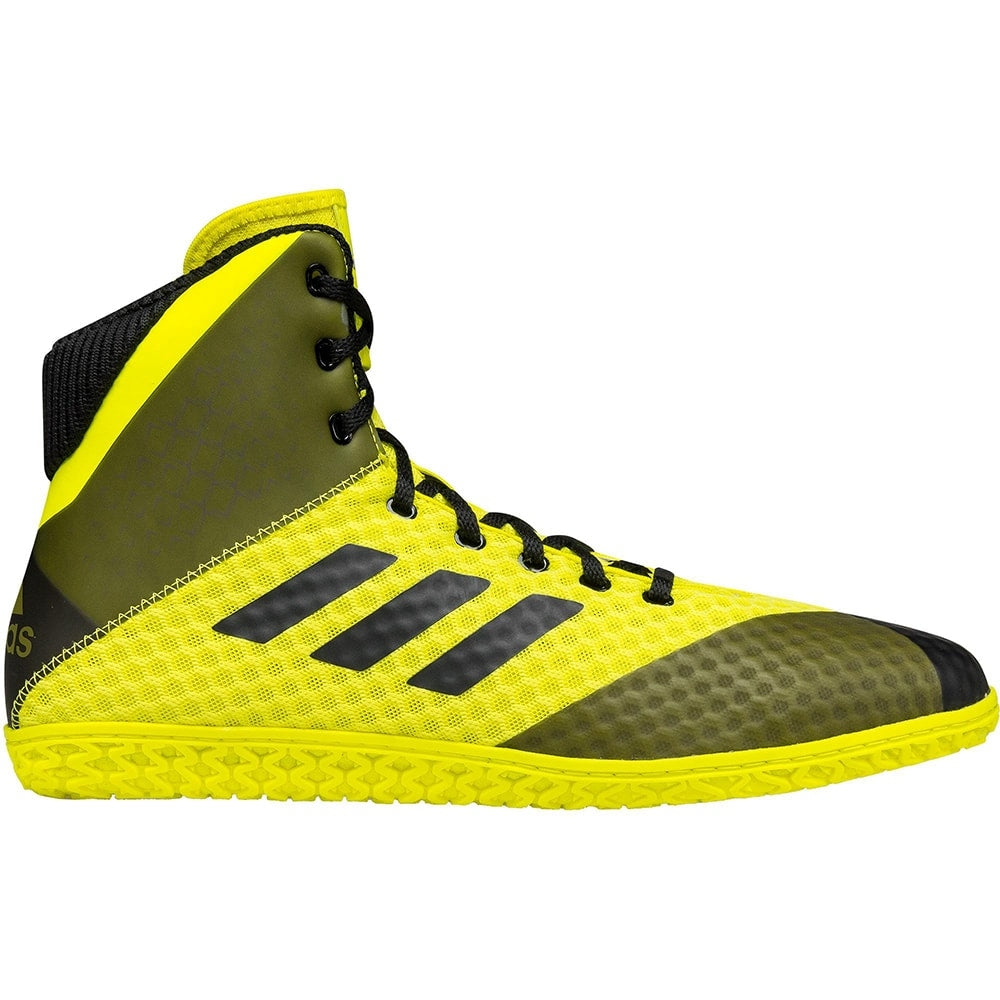 Adidas Mat Wizard Wrestling Shoes (Yellow Black) Blue Chip