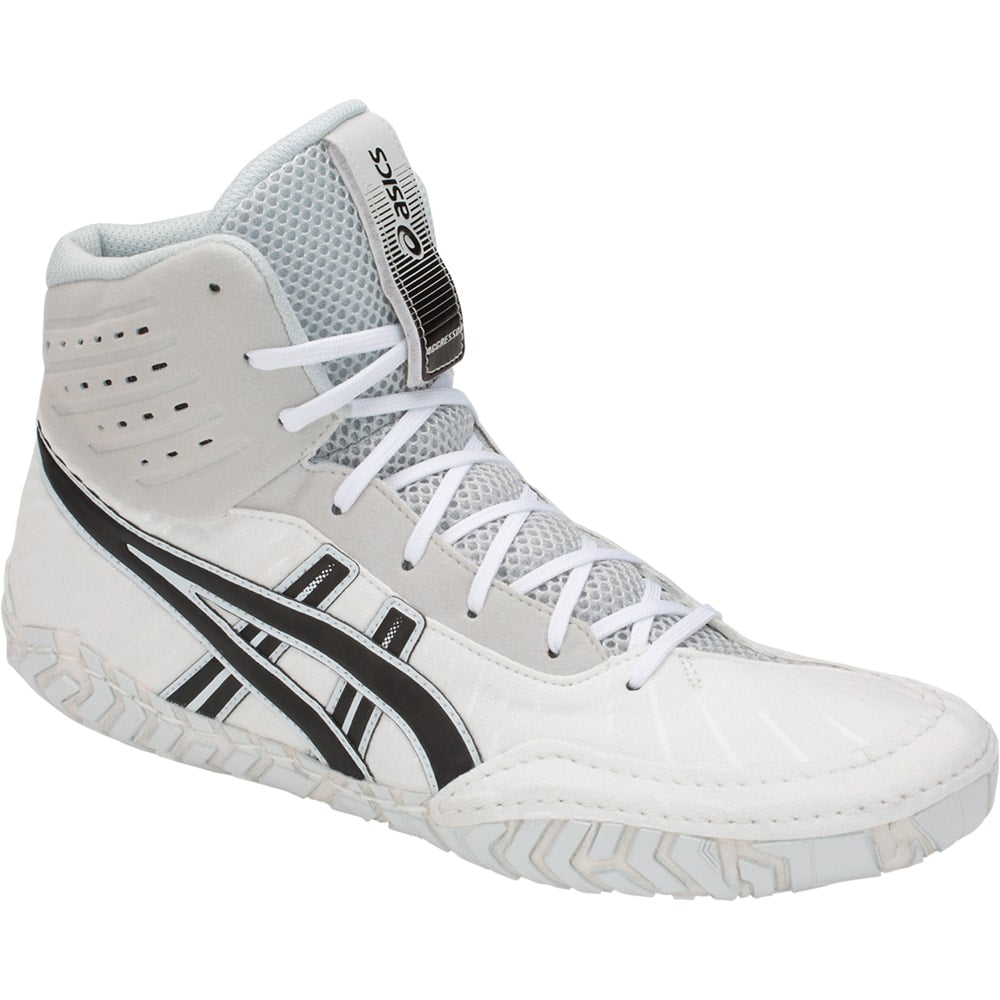 Asics Aggressor (White Black) Wrestling Shoes Blue Chip