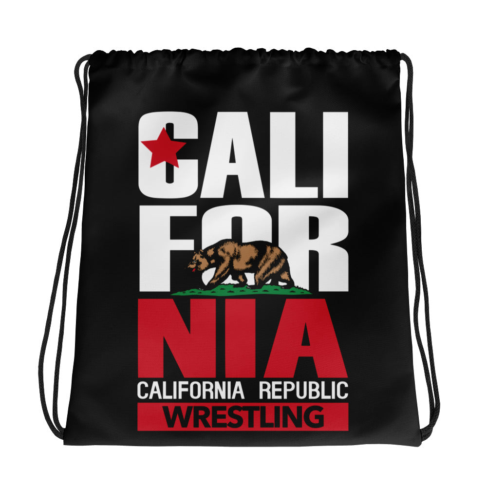 California Wrestling Drawstring Bag