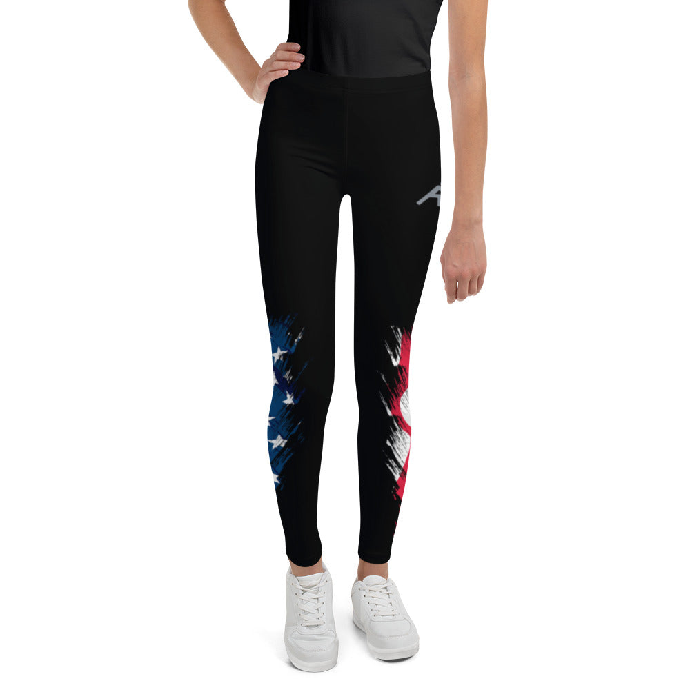 Patriotic Wrestling Youth Leggings