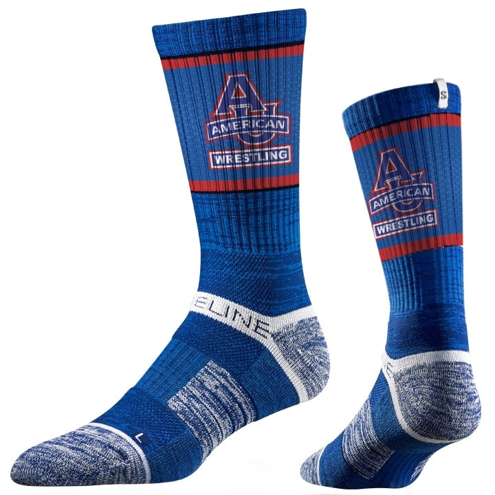 American University Eagles Wrestling Performance Socks