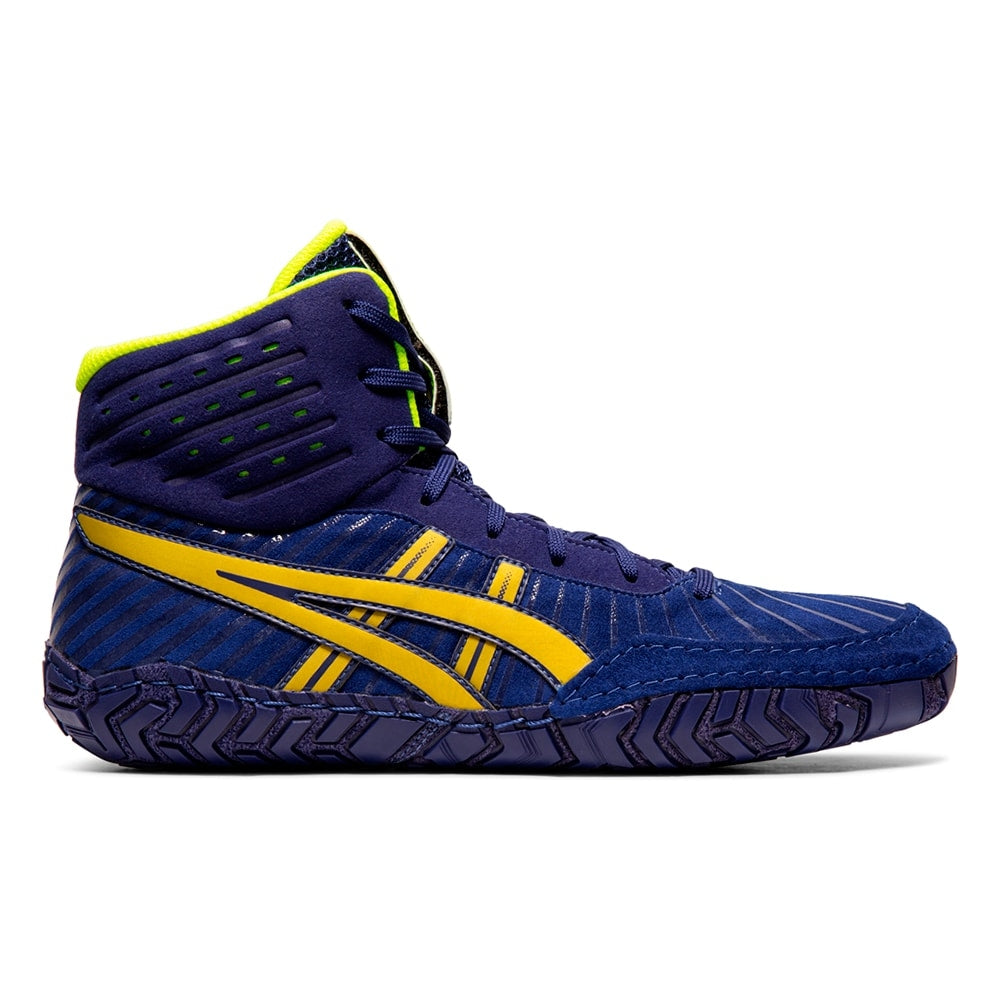 Asics Aggressor 4 Wrestling Shoes (Dive Blue / Rich Gold)