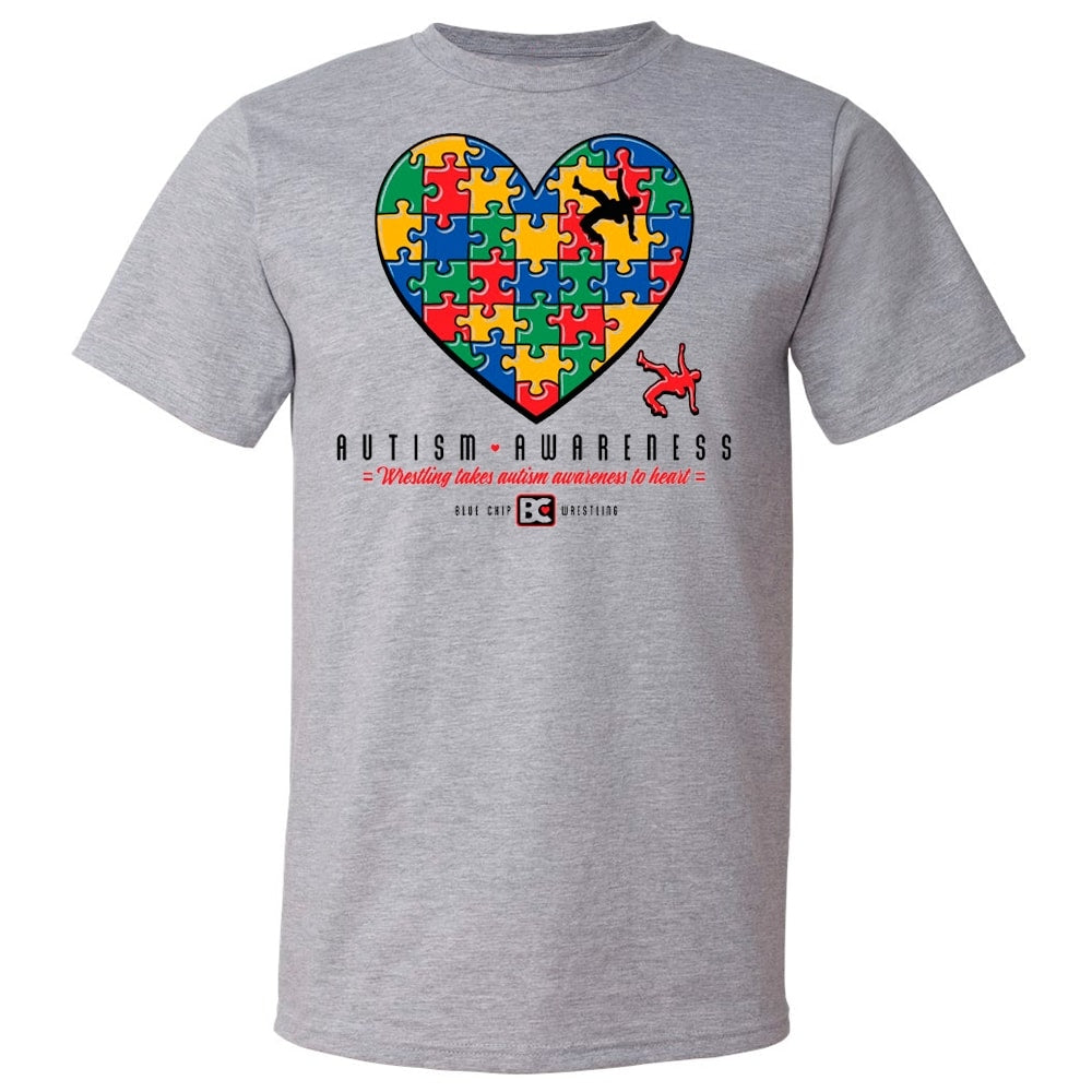 Autism Awareness Wrestling Heart Fundraiser T-Shirt