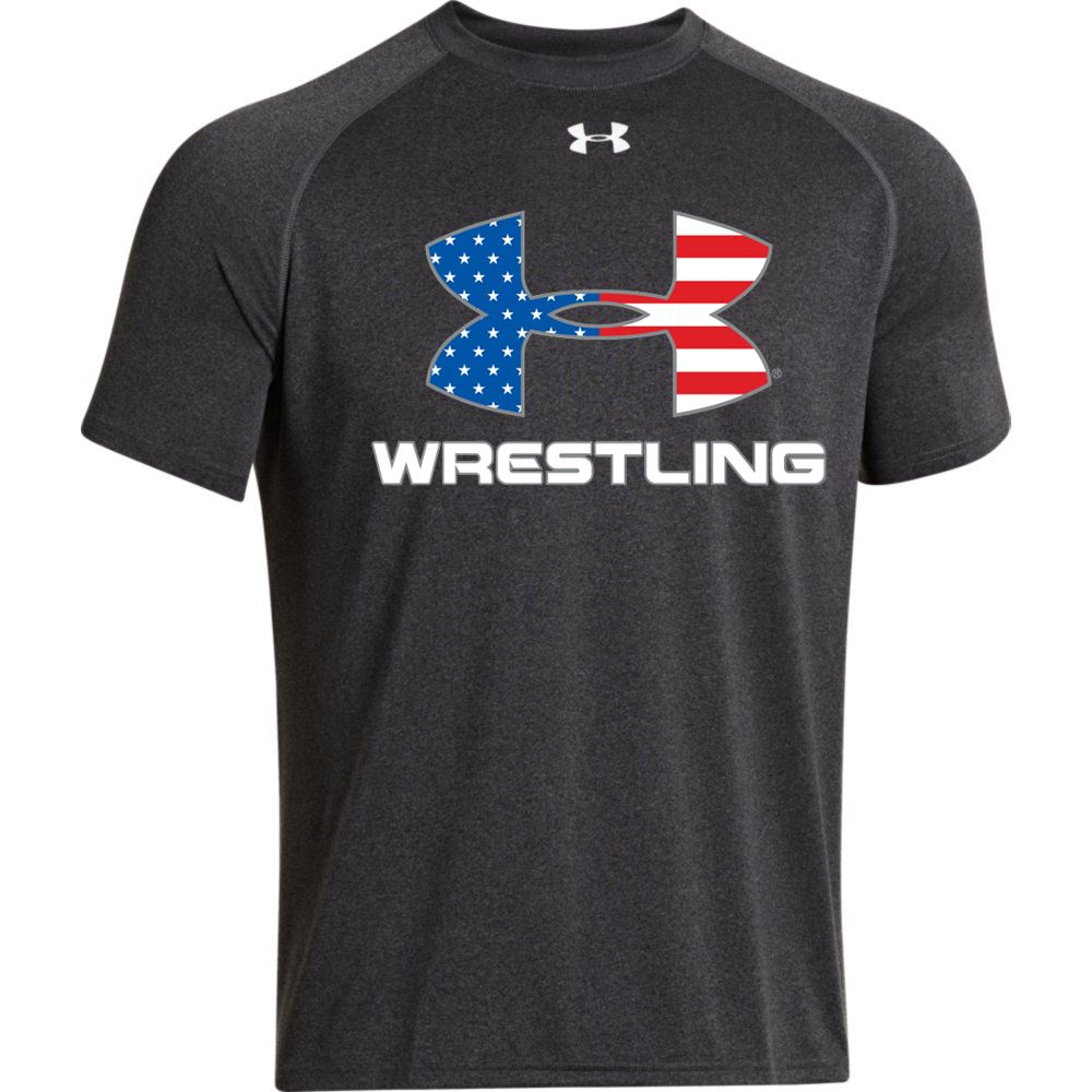 UA Wrestling Flag Locker T (Carbon Heather)