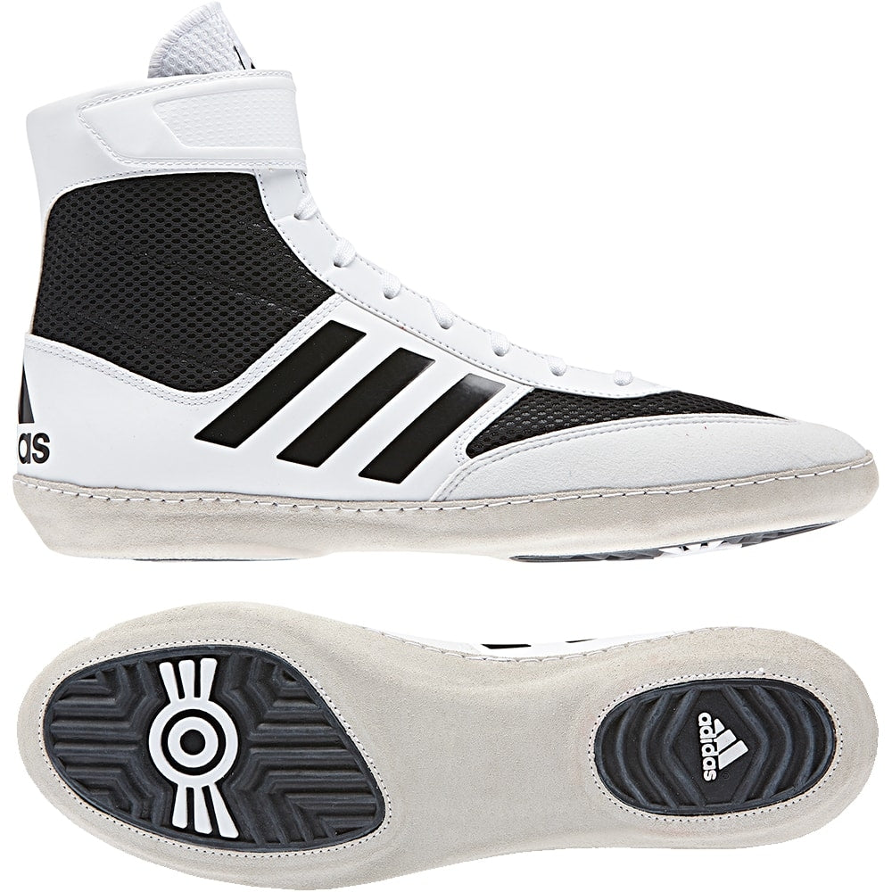 Adidas Combat Speed 5 Wrestling Shoes (White / Black)