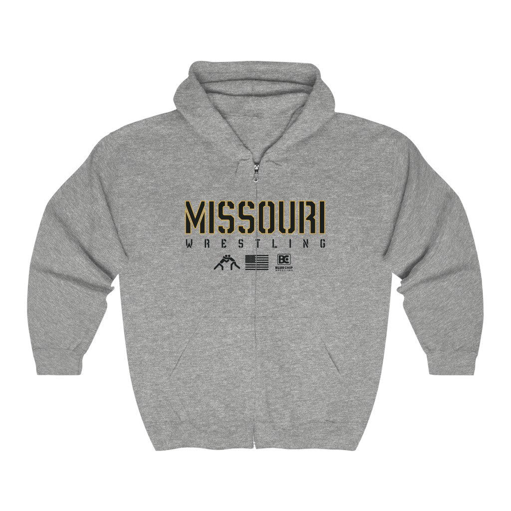 Missouri Wrestling Full Zip Hooded Sweatshirt