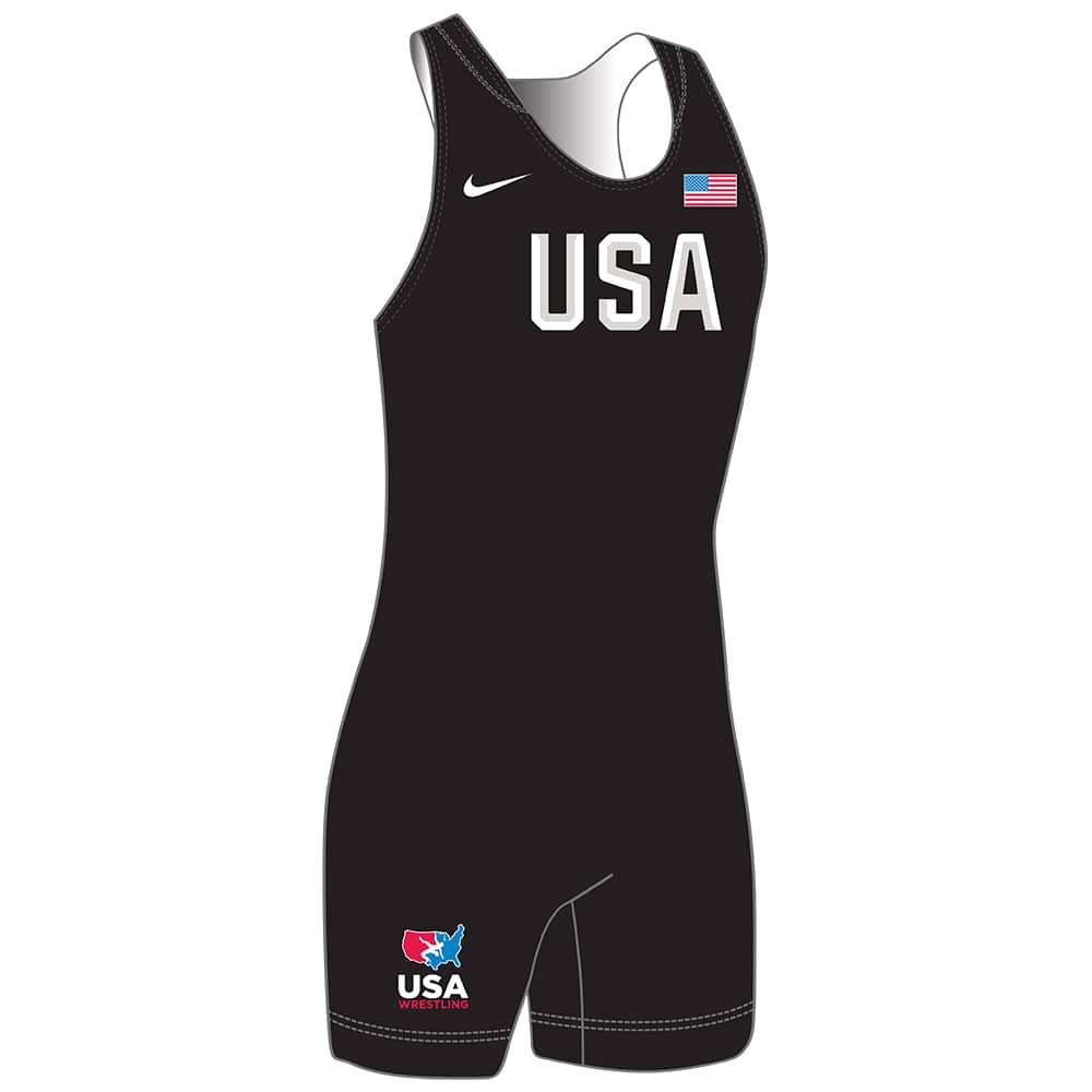 nike wrestling gear Nike USA Wrestling Grappler Singlet (Black)