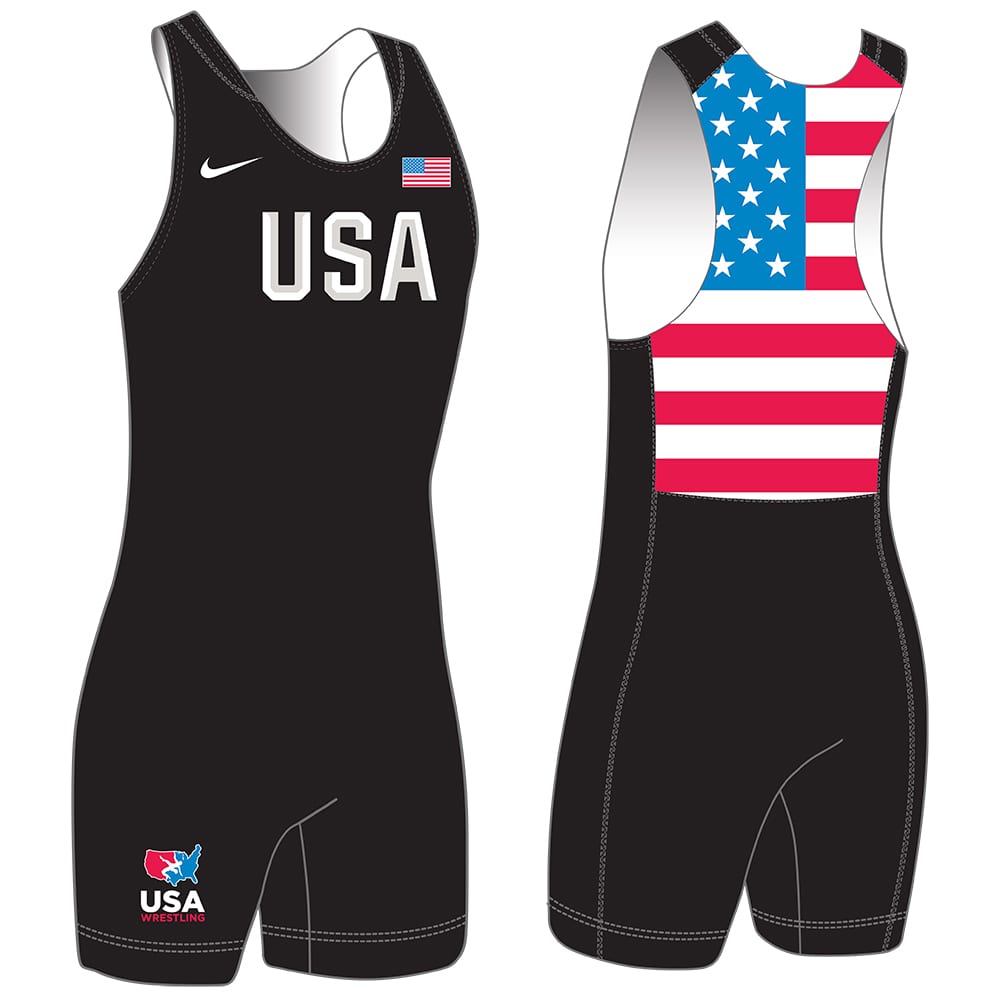 nike wrestling gear Nike USA Wrestling Grappler Singlet (Black)