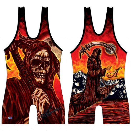 Grim Reaper Wrestling Singlet