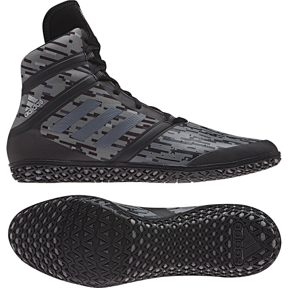 Adidas Impact Wrestling Shoes (Black Digital Print) Blue Chip