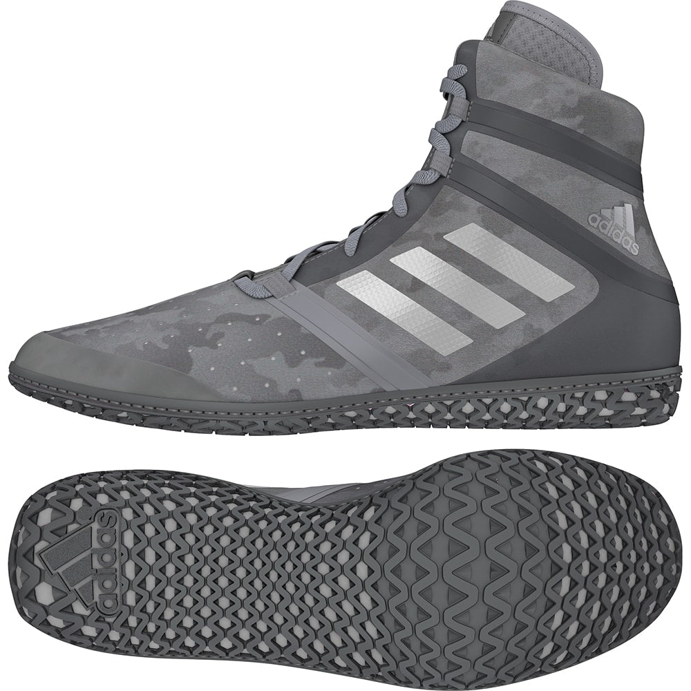 Adidas Impact Wrestling Shoe (Grey Camo Print) Blue Chip Wrestling