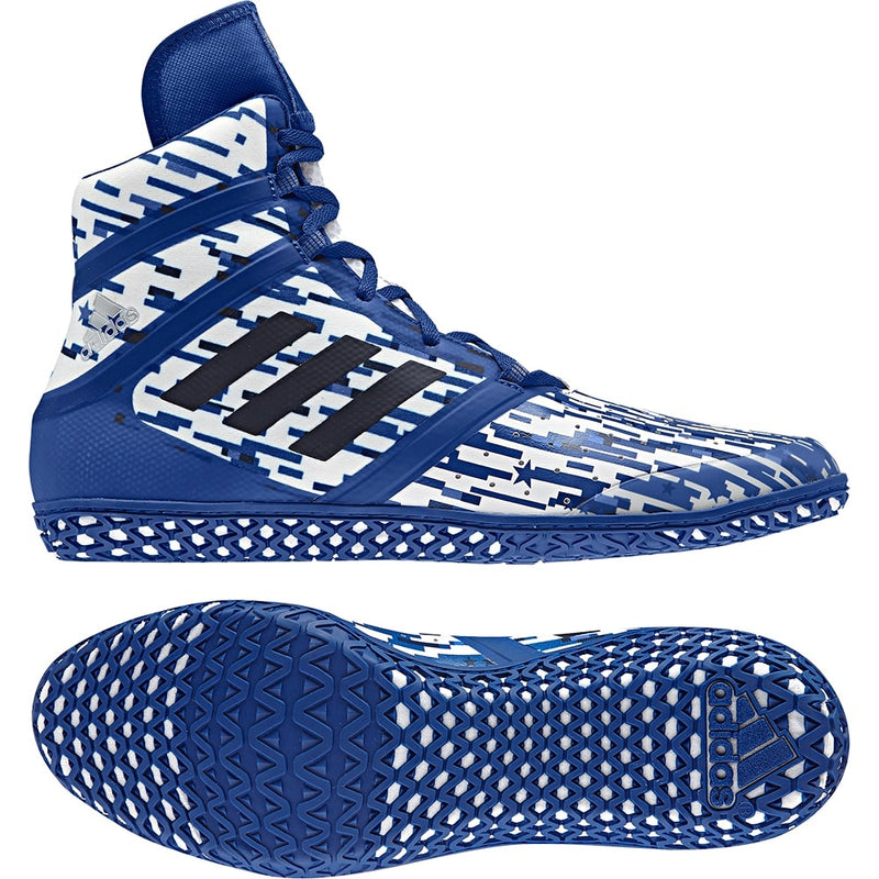 Adidas Impact Wrestling Shoes (Royal Digital Print) Blue Chip Wrestling