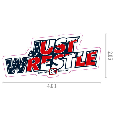 Just Wrestle Die Cut Sticker