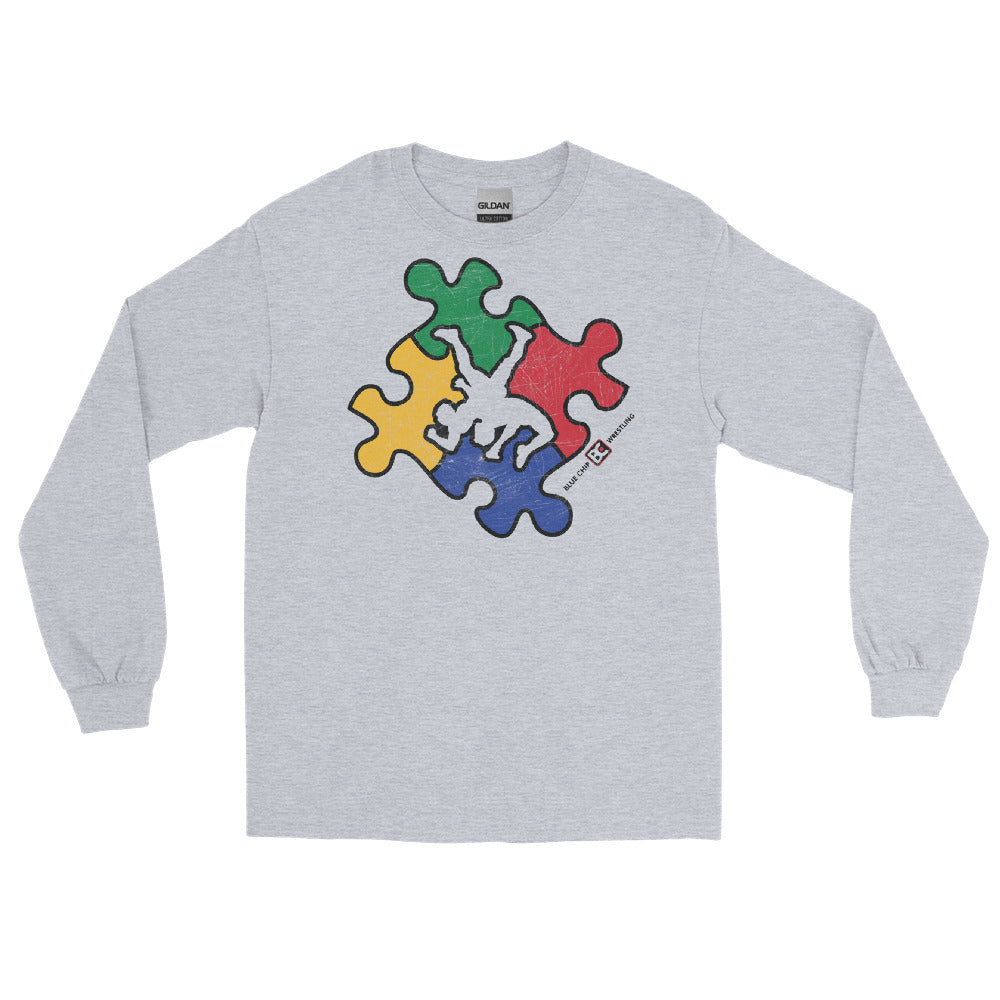 2022 Autism Puzzle 100% Cotton Long Sleeve Shirt