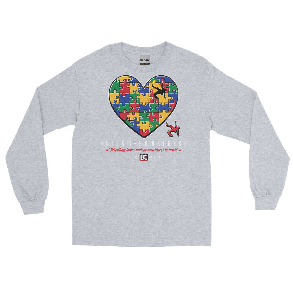 2022 Autism Heart 100% Cotton Long Sleeve Shirt