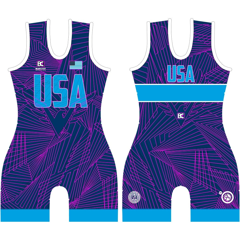 MIA 4.0 Blue Women's Wrestling Singlet