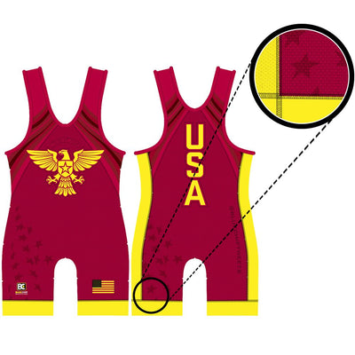 Made in America Wrestling Singlet (Red)