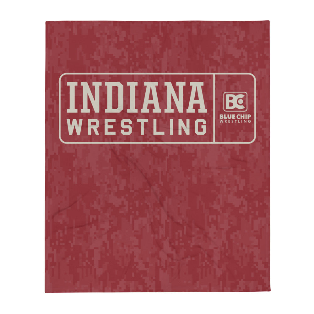 Indiana Wrestling Clinic Throw Blanket