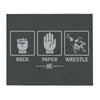 Rock Paper Wrestle Wrestling Throw Blanket