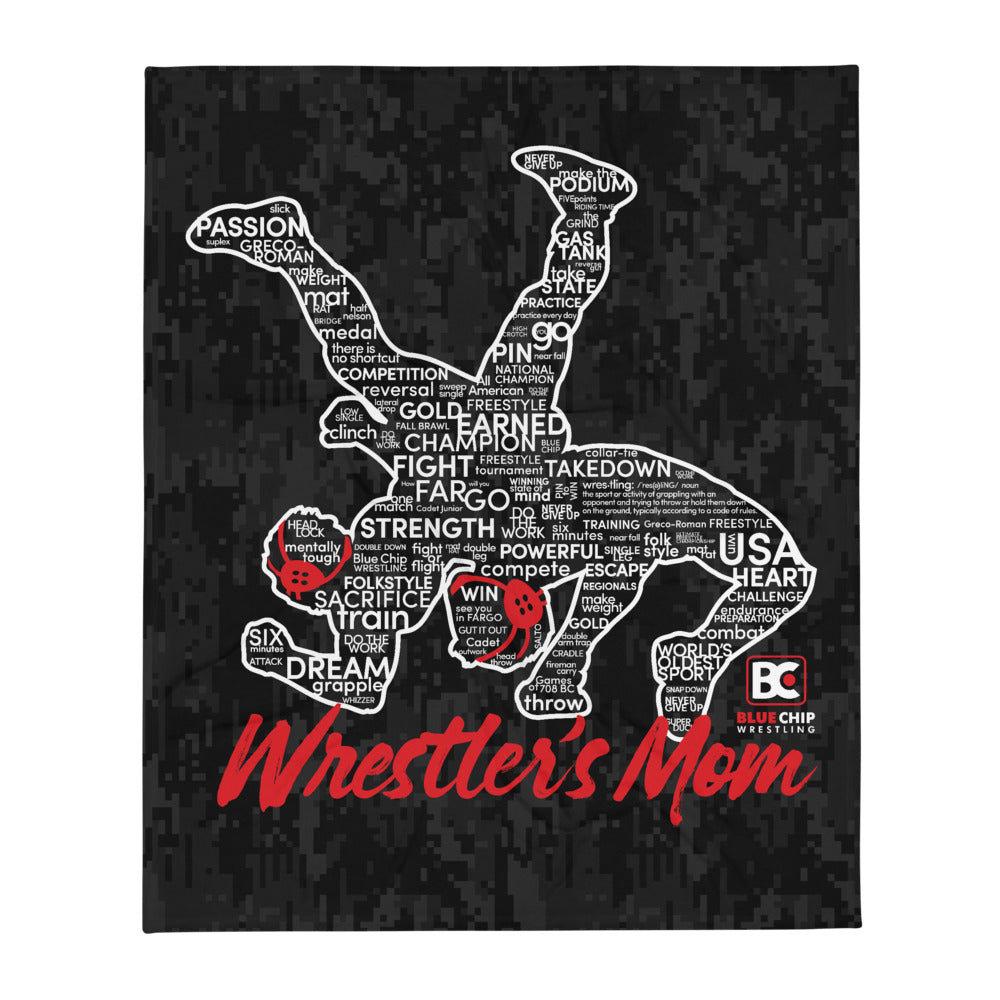 Wrestler's Mom Throw Blanket