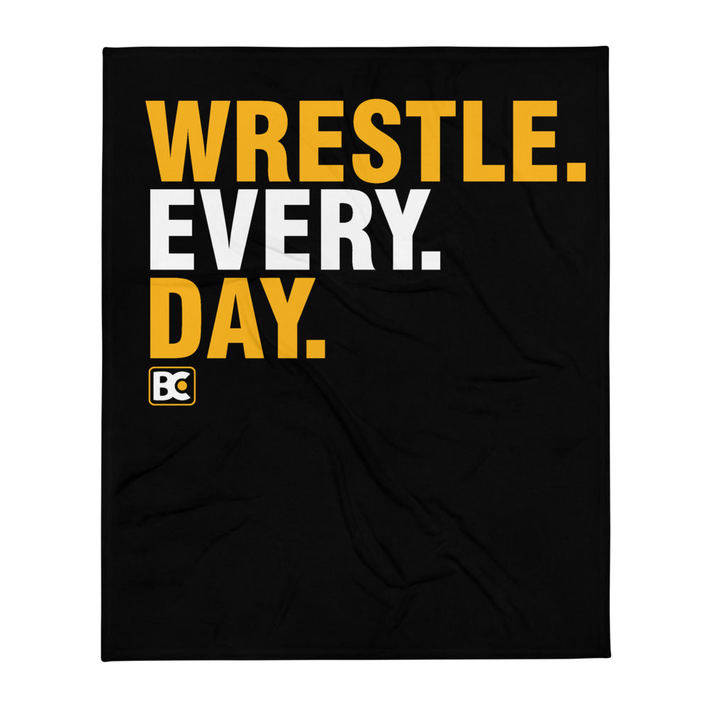 Wrestle Every Day Wrestling Throw Blanket
