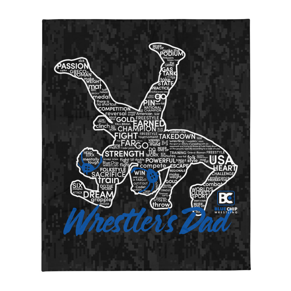 Wrestler's Dad Throw Blanket