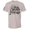 Never Ever Give Up Pin Cancer Wrestling T-Shirt