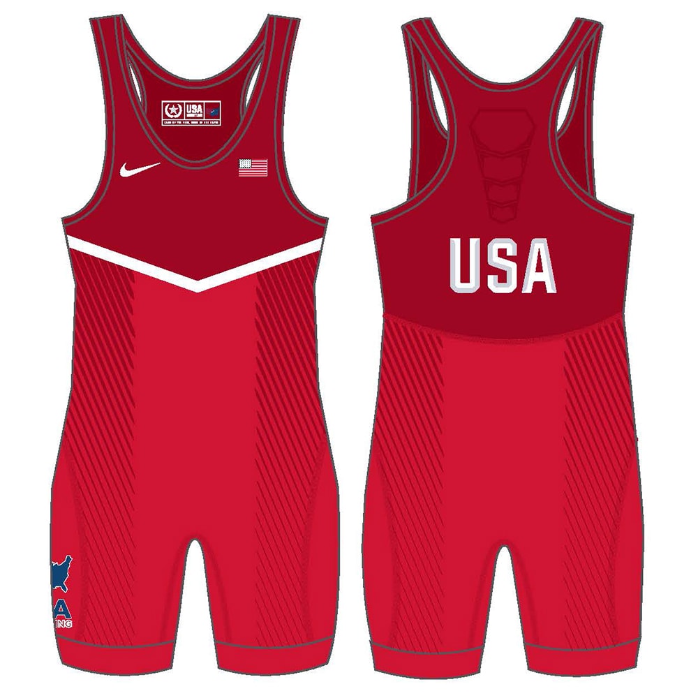 Nike USA Wrestling Red Singlet