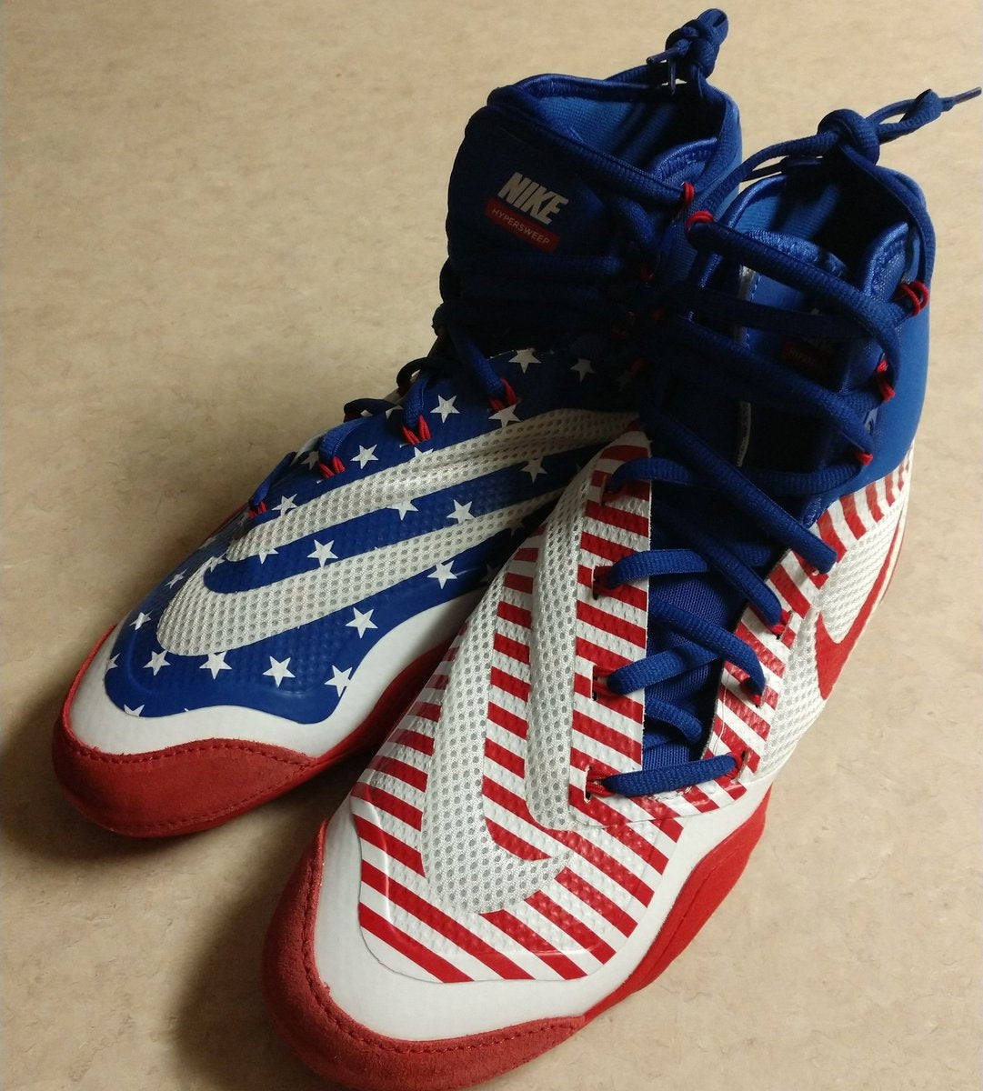 Nike Hypersweep Wrestling Shoes Stars and Stripes Red White Blue