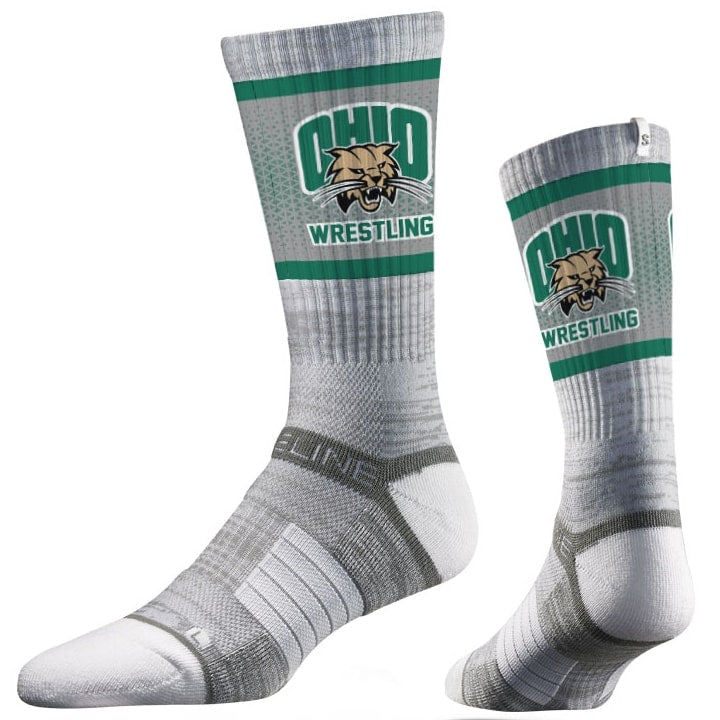 Ohio Bobcats Wrestling Performance Socks