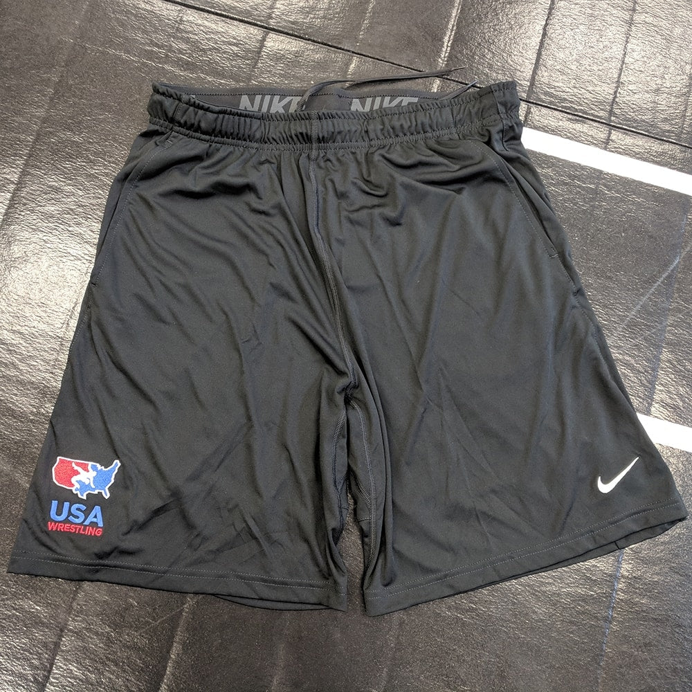 Nike USA Wrestling Men's 2 Pocket Fly Short (Black)