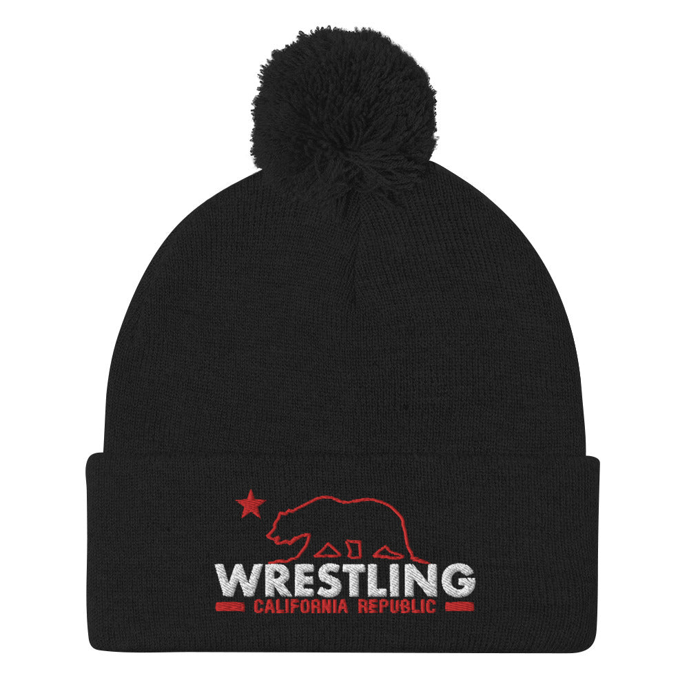 California Wrestling Pom-Pom Beanie