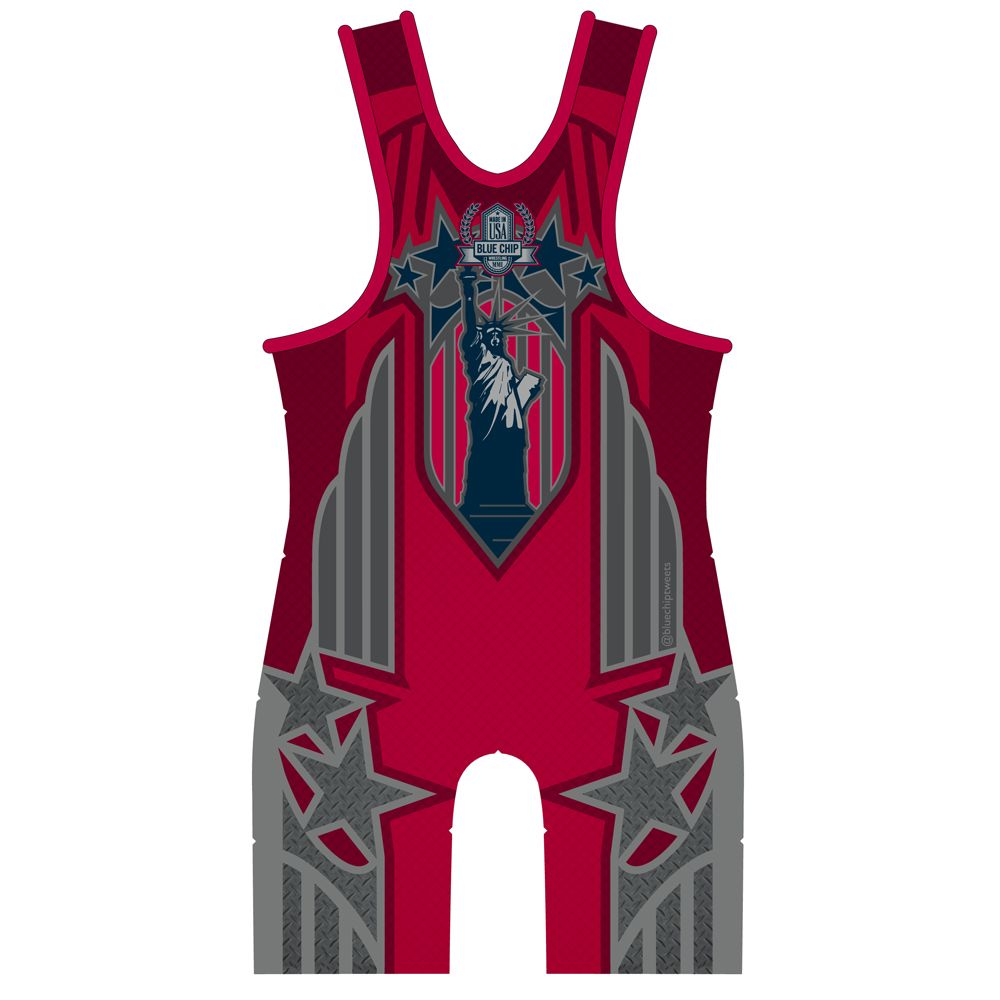 Red Patriot Wrestling Singlet