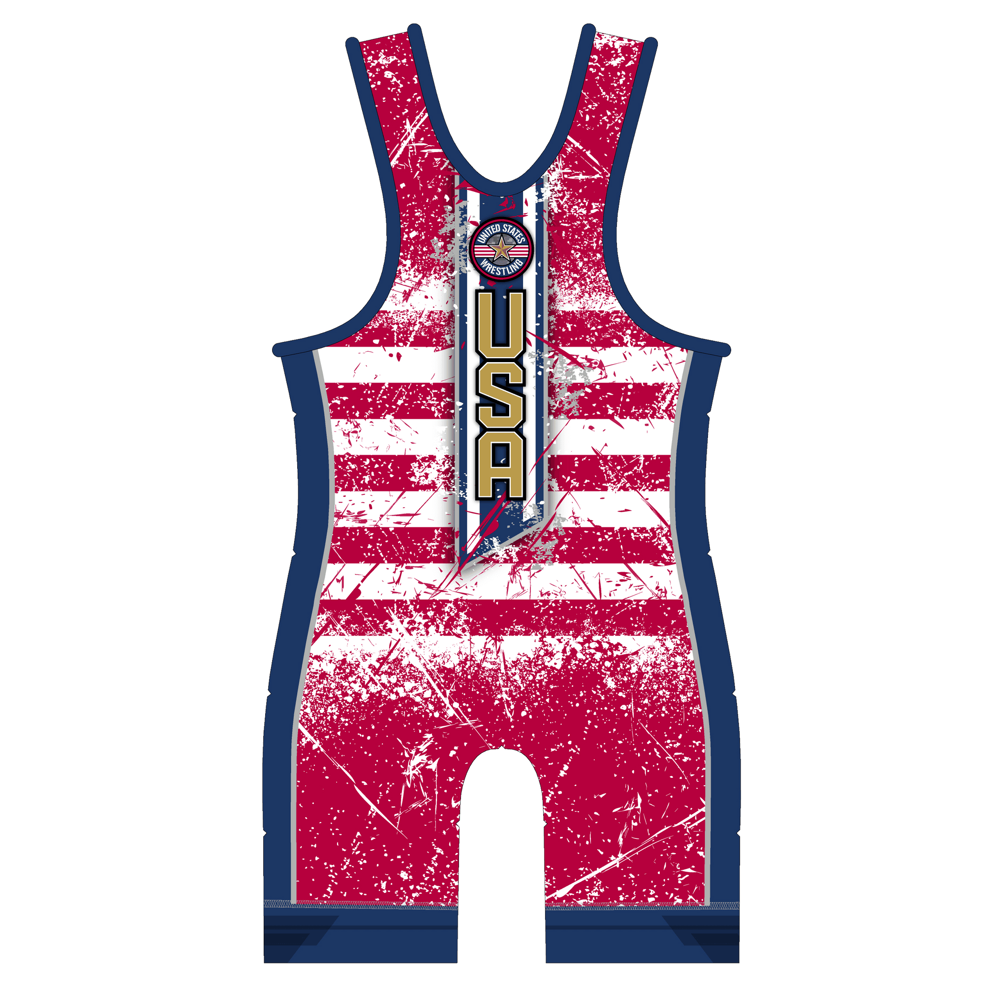 Stars and Stripes Red Wrestling Singlet