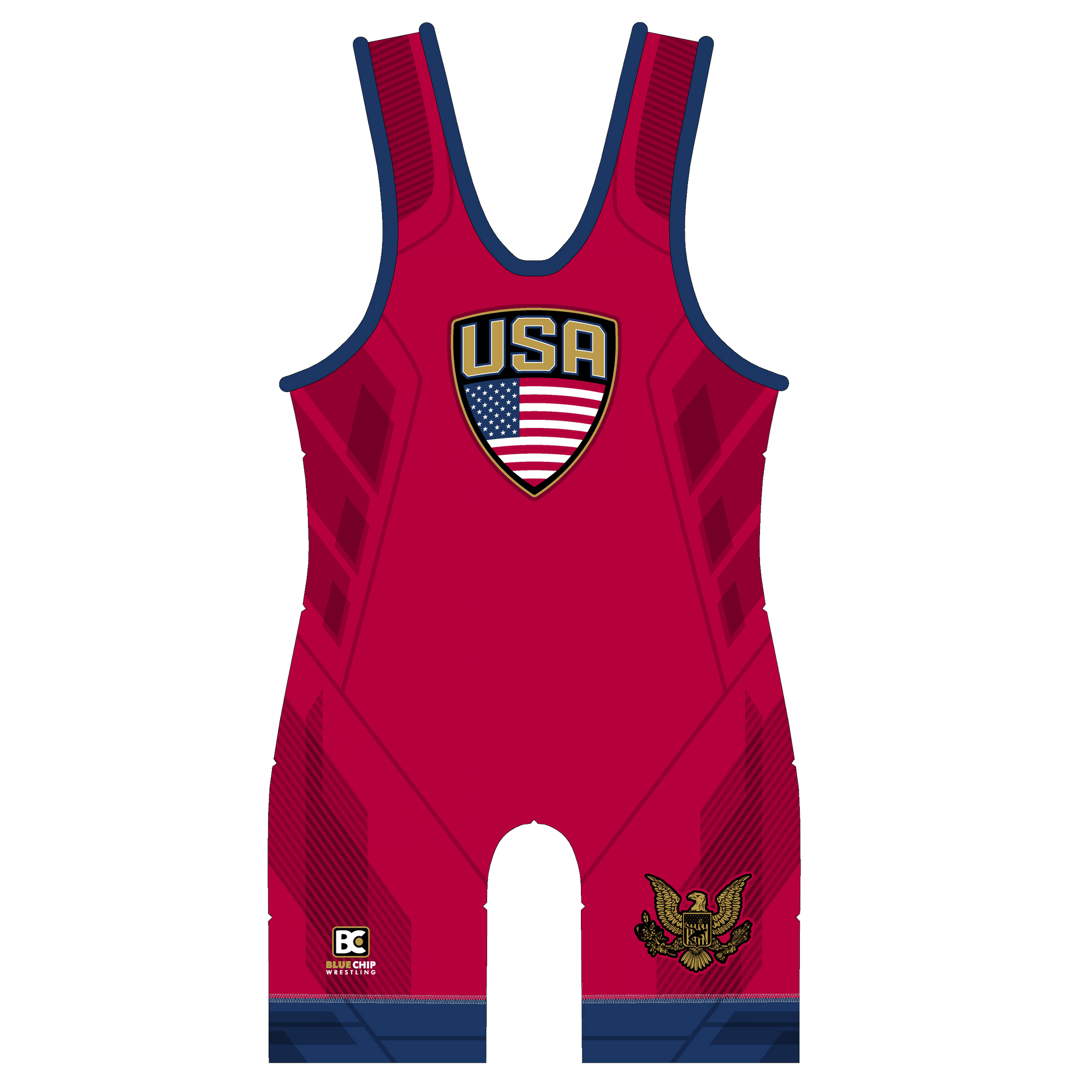 Stars and Stripes Red Wrestling Singlet