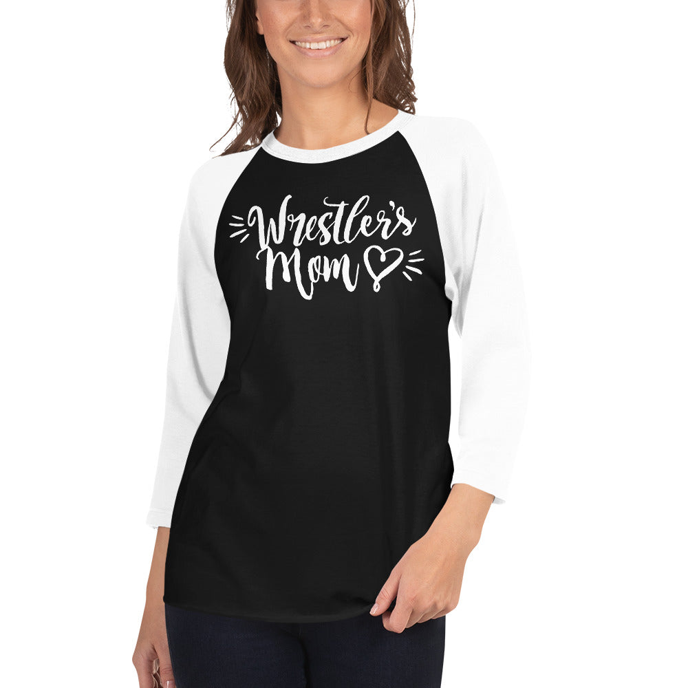 Wrestler's Mom 3/4 Sleeve Raglan Shirt
