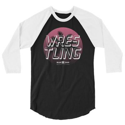 Wrestling Sunset Beach 3/4 Sleeve Raglan Shirt