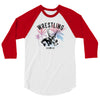 Wrestling Throwdown in Paradise 3/4 Sleeve Raglan Shirt