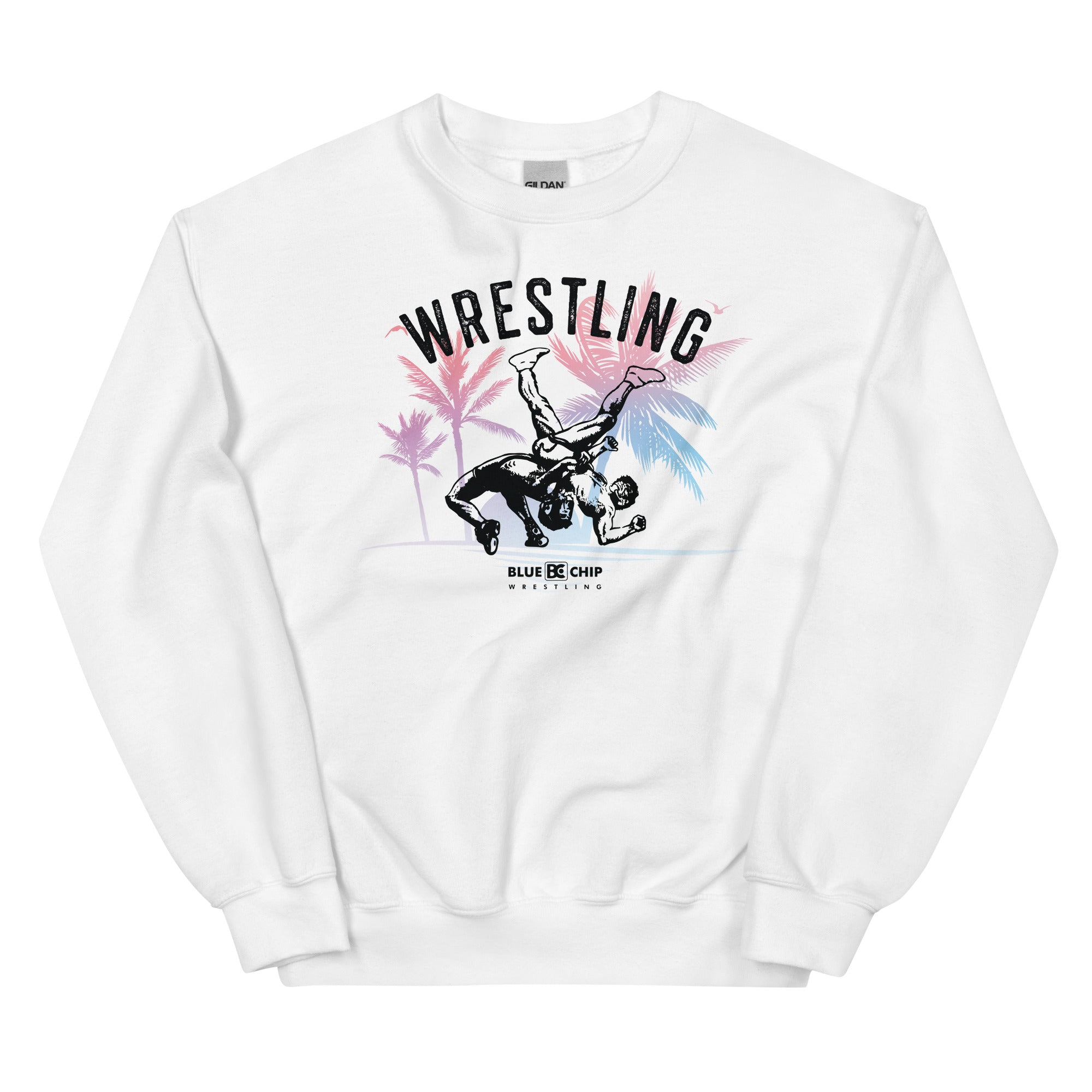 Wrestling Throwdown in Paradise Crewneck Sweatshirt