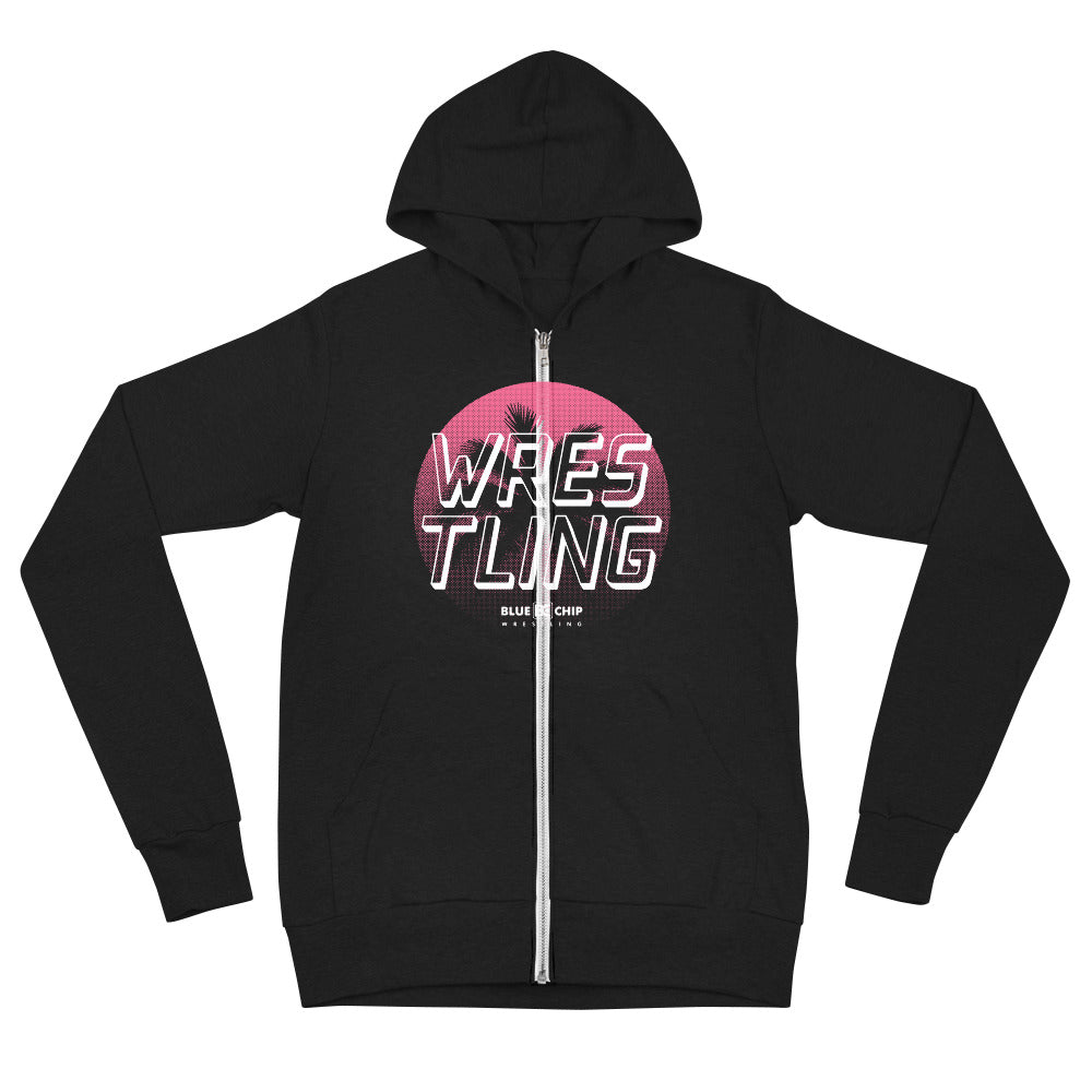 Wrestling Sunset Beach Zip Hoodie
