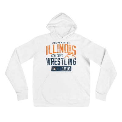 Property Of Illinois Wrestling Pullover Hoodie