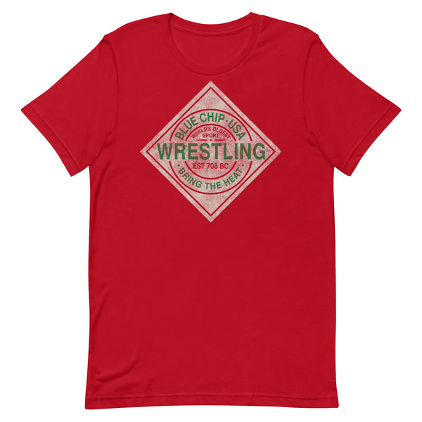 Blue Chip Wrestling Bring The Heat Crewneck Sweatshirt Red / 5XL
