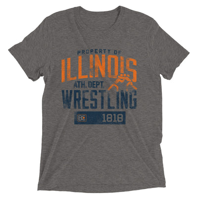 Property Of Illinois Triblend Wrestling T-Shirt