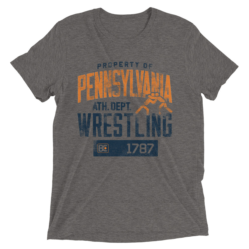 Property Of Pennsylvania Triblend Wrestling T-Shirt